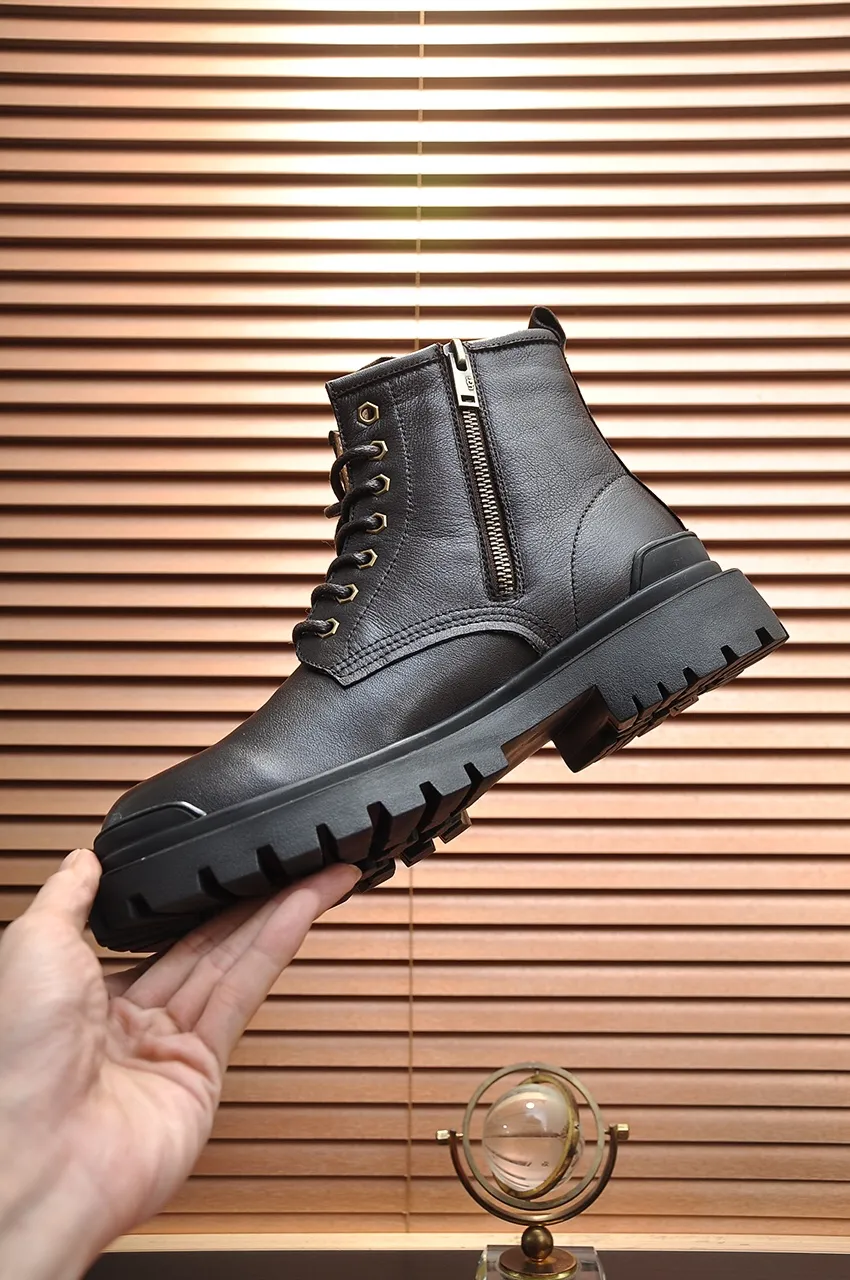 Men's shoes 💰640💶 [UGG] (full wool lining) top-end high-quality fur-in-one warm snow boots from Australia's warm luxury brand men's shoes, UGG-5877 official website synchronized, made of imported cowhide, carefully sewn...Imported rubber foam outsole (comfortable, soft, wear-resistant) The quality is really great...Exquisite workmanship, you can't put it down at first sight, available in sizes 39-44
